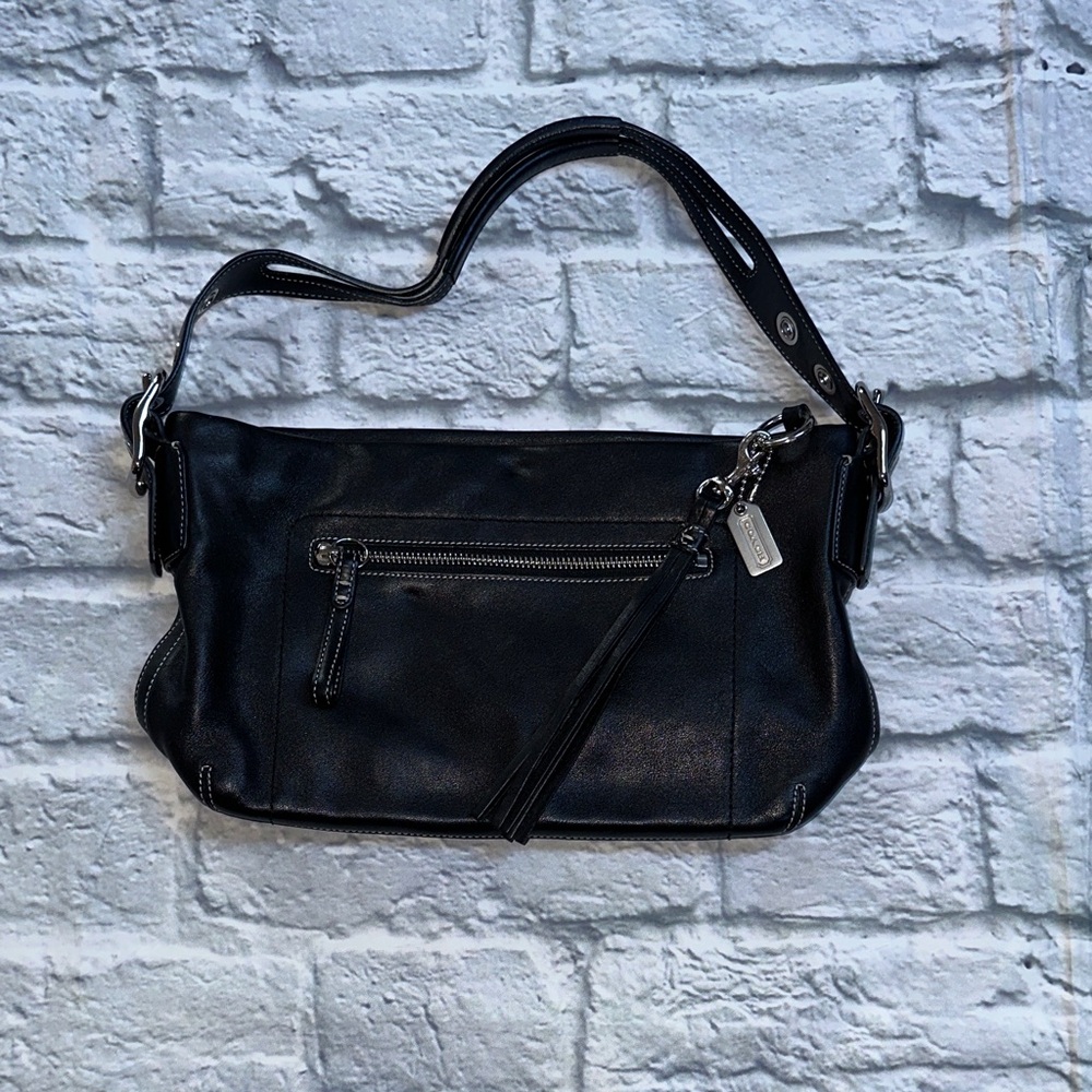 Coach Black Leather Shoulder Bag